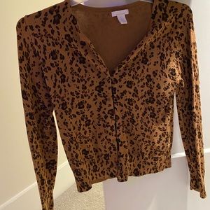 leopard print cardigan